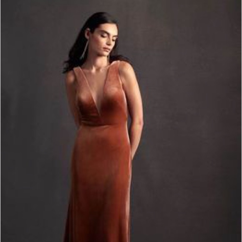 Jenny Yoo Logan Dress In English Rose Velvet